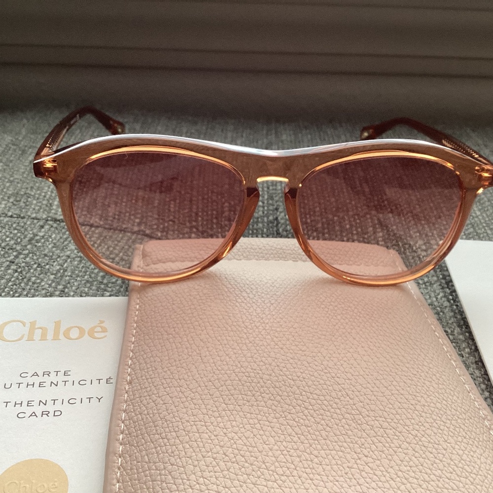 Chloé 56mm Aviator Sunglasses One Size, ORANGE